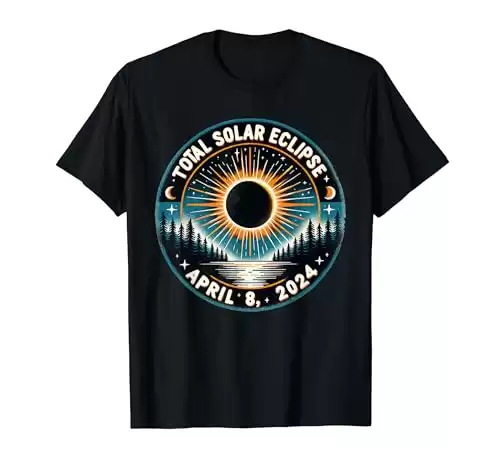 Solar Eclipse Shirt Astronomy Vintage 2024 Solar Eclipse T-Shirt