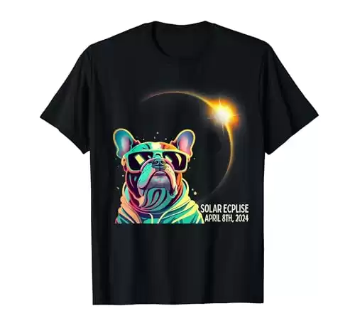 French Bulldog America 2024 Solar Eclipse Accessories T-Shirt