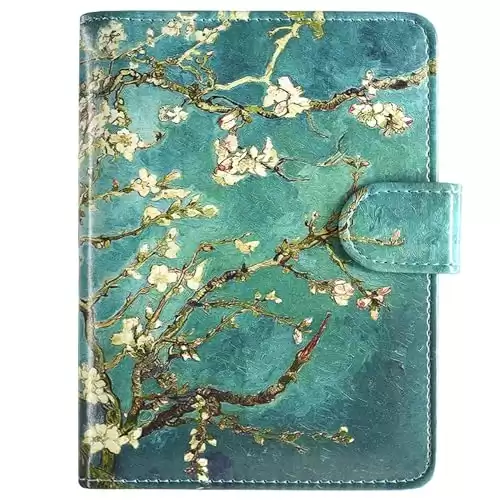 ACdream Passport and Vaccine Card Holder Combo, Cover Case with CDC Vaccination Card Slot, Leather Travel Documents Organizer Protector, with RFID Blocking, for Women and Men, Almond Blossom