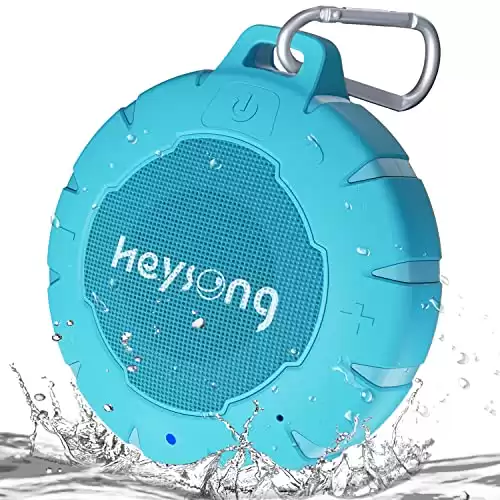 HEYSONG Waterproof Shower Speaker, Durable & Lightweight Portable Speaker with HD Sound, Stereo Pairing, Wireless Outdoor Speaker for Pool, Beach, Hiking, Kayaking, Gift for Man, Woman