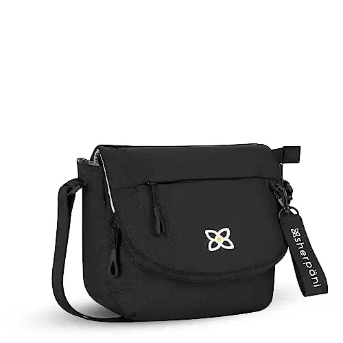 Sherpani Milli, Nylon Crossbody Purse, Medium Shoulder Bag, Cross Body Bag, Messenger Bag, Crossbody Bags for Women, Travel Bag, RFID Protection (Raven)